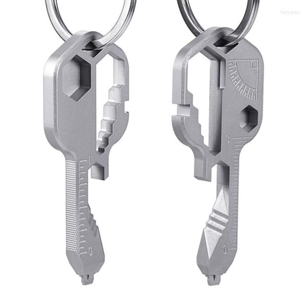 Porte-clés Multitool Porte-clés Outil de carte d'extérieur Ouvre-bouteille multifonction Pendentif hexagonal Tournevis portable Accessoires de bijoux