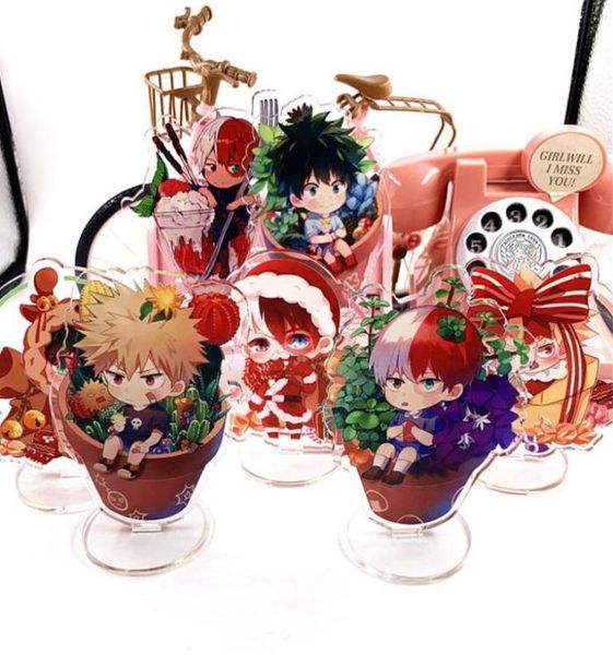 Keychains My Hero Academia Figure Anime Acrylique Stand Model Toy deku pourrait Shigaraki Tomura Action Collection Gift7334146