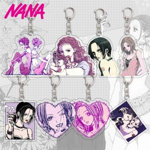 Porte-clés NANA Acrylique Métal Porte-clés Japonais Anime Oosaki Komatsu Personnage Porte-clés Bijoux Accessoires Porte-clés Cadeau D'anniversaire