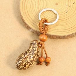 Porte-clés Naturel Bodhi Perles En Bois Porte-clés Arbre Sacré Du Bouddhisme Bodhidharma Weave Bijoux Portefeuille Sac Porte-clés Amulette Mascotte Artisanat