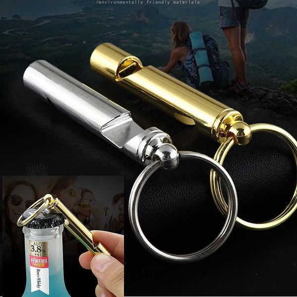 Porte-clés Nouveau et Innovant En Acier Inoxydable Flûte Bière Ouvre-Bouteille Porte-clés Classique Porte-clés Cadeau Accessoires G230526