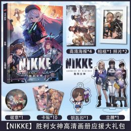 Keychains Nikke Goddess van Victory Photobook Poster Acryl Stand Card Keychain Badge Card Gift Box Set