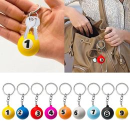 Sleutelhangers NR 1 Tot NR 9 Biljart Sleutelhanger Voor Vrouwen Mannen Mode Mini Ronde Ballen Sleutelhanger Autosleutel- keten Telefoon Handtas Accessoires