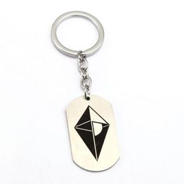 Keychains No Man's Sky KeyChain Mans Dog Tag Key Ringhouder Chaveiro Game Chain Hanger Men Gift Sieraden YS102183286K