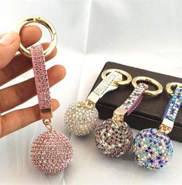 Keychains Nothing2 Strass Strap en cuir en cuir Crystal Car Car Keychain Charm Pendant Anneau clé pour les femmes GirlkeyChains8653105