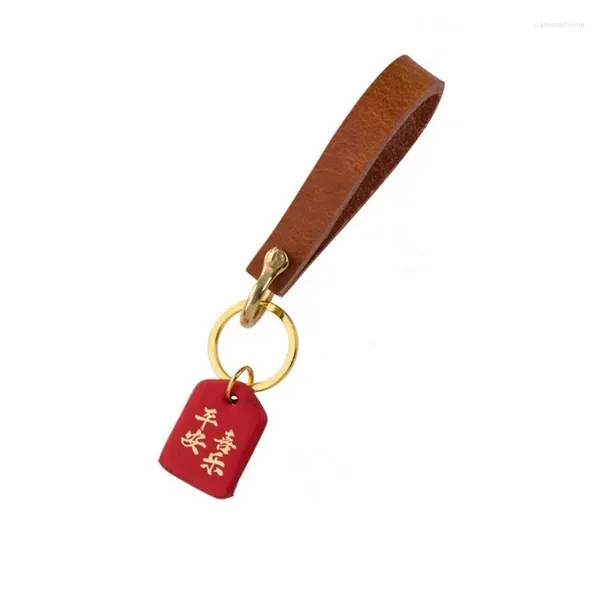 Llaveros Novedad Hecho a mano Vintage Diseñador Llavero Llaveros de cuero para hombre Cool Car Auto Keyfob Regalo promocional Venta