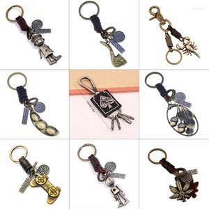 Sleutelhangers Oceaan Vintage Legering Eigenaardige Hanger Sleutelhanger Voor Vrouwen Mannen Student Tas Auto Sleutelhanger Sieraden Viool Gebladerte Accessoires Geschenk