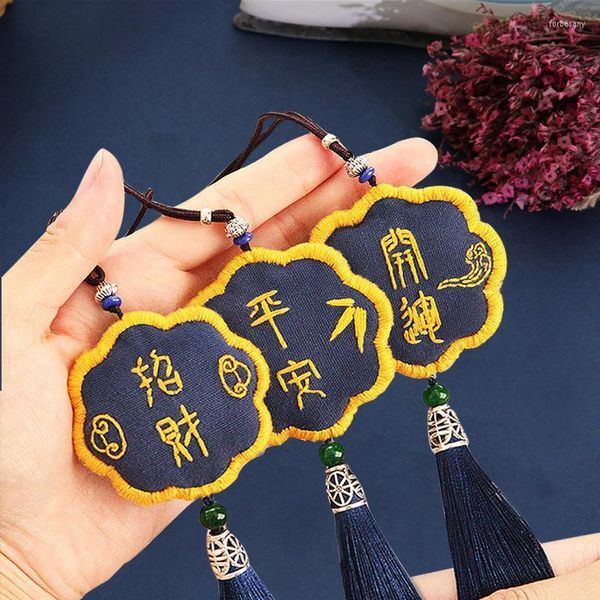 Porte-clés Omamori DIY Broderie À La Main Porte-clés Chanceux Mignon Couples Protecteur Talisman De Mariage Amulette Point De Croix Couture Pouchkeycha