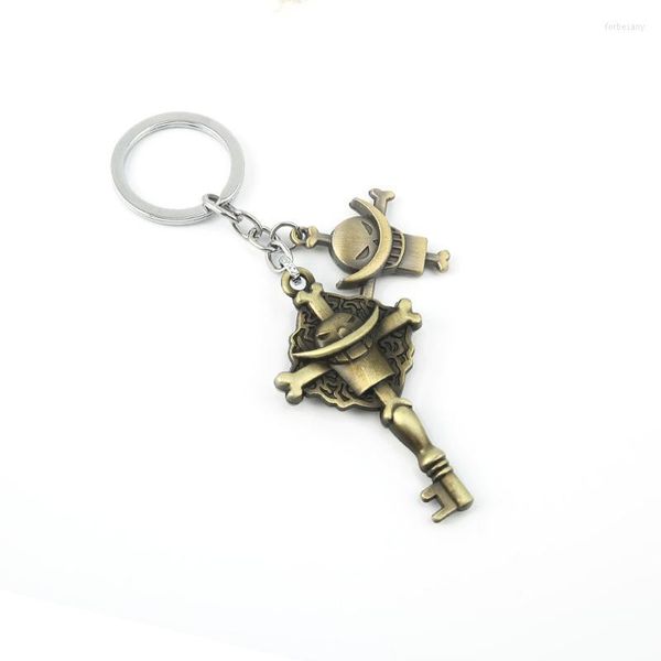 Porte-clés One Piece Barbe Blanche Edward Gate Porte-clés Porte-clés Anime Titulaire Pendentif En Métal Charme Hommes JewelryKeychains Forb22