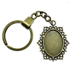 Keychains Style de mode ovale camée Cabochon pendentif Base de base esthétique Charmes à ongles Fournitures pour anneau de bijoux Taille de 30 mm