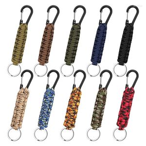 Keychains Pack van 10 Paracord Key FOB Quick Release Lanyard Clip Ring Gevlochten nuttige haak buitenringen