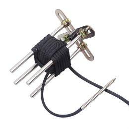 Keychains Paracord Monkey Fist plantilla con acero inoxidable Kit de aguja de herramienta tejida ajustable Kit de supervivencia al aire libre