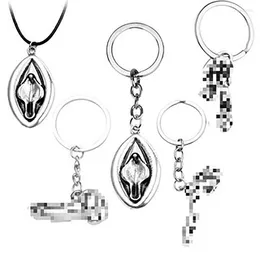 Keychains Personality Creative Organ Keychain Human Private Shape Man of Woman Sieraden Metal Accessories Auto Key Pendant Chain