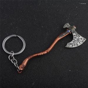 Keychains Personality Viking Style Key Chain for Women Men Men Axe Speciaal Patroon Coole sieraden Zinklegering Zorg voor druppel