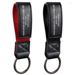 Porte-clés personnalisé lettre tissée en cuir corde lanière pour clés créatif couple voiture porte-clés sac pendentif en gros