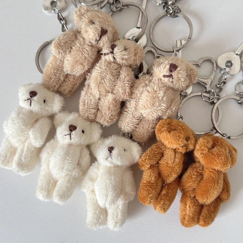 Porte-clés poupées en peluche, ours, pendentifs pour sac à dos, matériel pour enfants