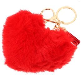 Porte-clés en peluche avec pendentif d'amour, porte-clés en forme de cœur, décoration esthétique pour sac à dos d'étudiant, cadeaux de fête pour enfants