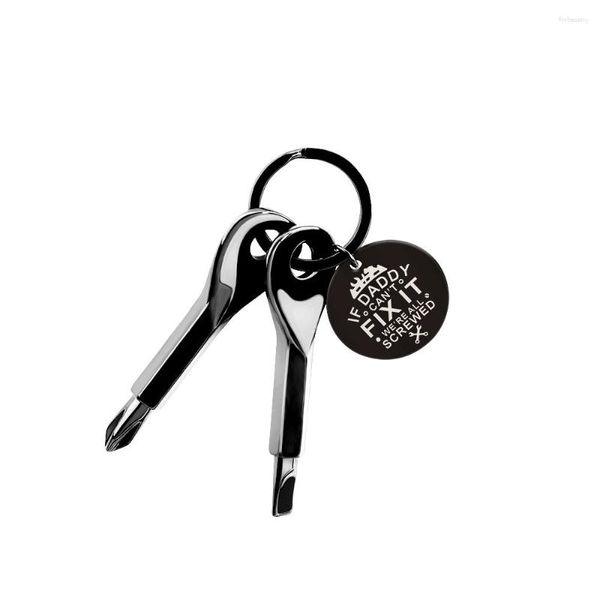 Porte-clés PolishedPlus Porte-clés multi-usage personnalisé Bijoux Texte personnalisé Tournevis à fente Porte-clés Outil de réparation de clé Cadeaux créatifs