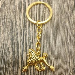 Porte-clés caniche porte-clés mode chien bijoux voiture porte-clés sac porte-clés pour femmes hommes 214l