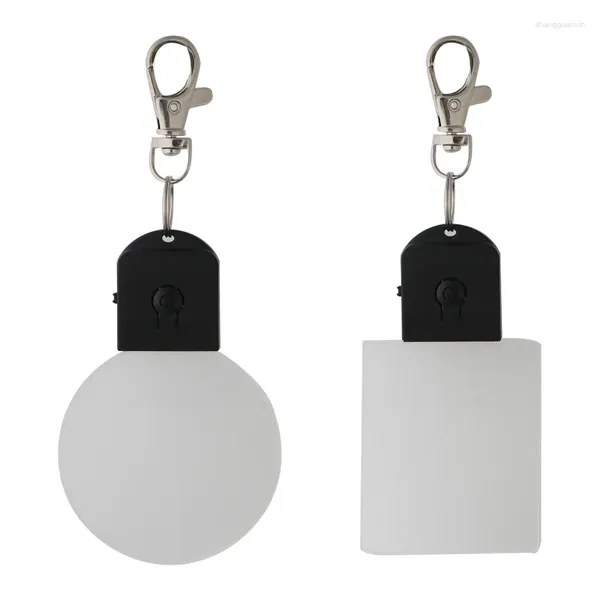 Llaveros Acrílico portátil para llavero LED Llavero de luz Llaveros de coche Fob Keych K3KF