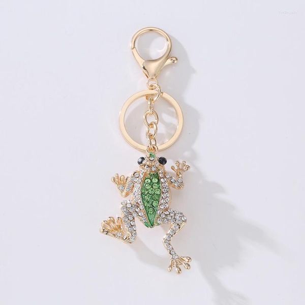 Porte-clés Jolie grenouille en cristal Porte-clés Pendentif Sac à main Porte-clés Porte-clés Porte-clés pour femmes Cadeaux Bijoux de modeKeychains Forb22