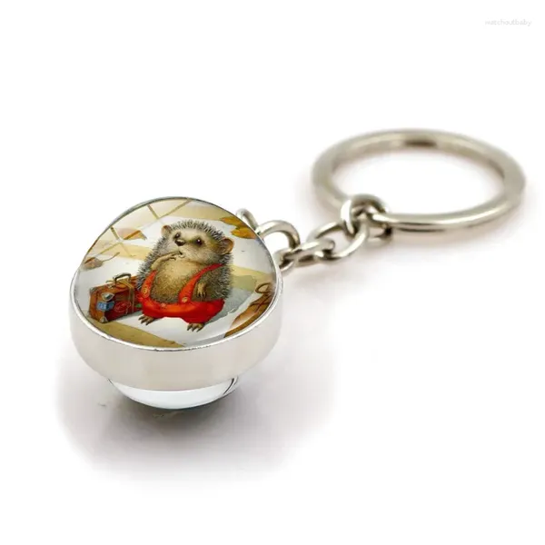 Porte-clés produit hérisson temps gemme porte-clés pendentif en métal mignon en gros Anime porte-clés charmes accessoires