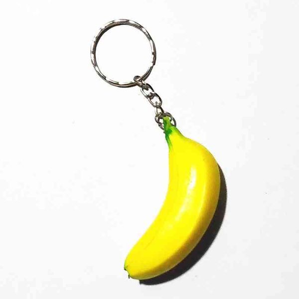 Porte-clés Pu banane porte-clés, visage doux et souriant, pendentif décoratif, sac, charmant, cadeau personnalisé, série