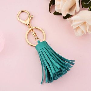 Keychains Pu Leather Tassel pour femmes Sac Pendant Charmes Ornements Ornements Car Key Chain-Chain Have