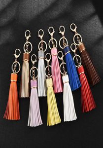 Keychains Pu Leather Pildor Keychain Elegant Fashion Trendy Gold Ring Key Chain pour femmes Bags Car Charms Accessoires4340198