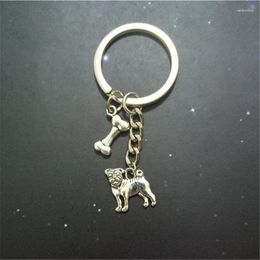 Keychains Pug Keychain Charmón Dog Cadena de llave de llave Bues de masa regalos