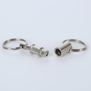 Keychains trekken uit elkaar twee delige sleutel ketting afneembare ring snel release split metalen draad clip fred22