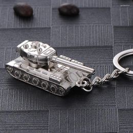 Porte-clés Punk 3D réservoir pendentif métal créatif réservoirs porte-clés hommes femmes boucle voiture bibelot porte-clés