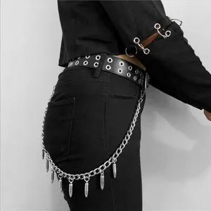 Porte-clés Punk Street pantalon porte-clés pour femmes hommes métal portefeuille ceinture chaîne Hipster porte-clés pantalon porte-clés Hip Hop bijoux