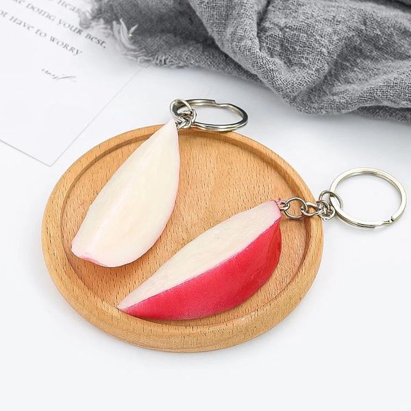 Keychains PVC Food Food Simulation Keilchain Activité de fruits frais cadeau Pendre Car Courte-ciel Sac Accessoires suspendus Bijoux amusants en gros