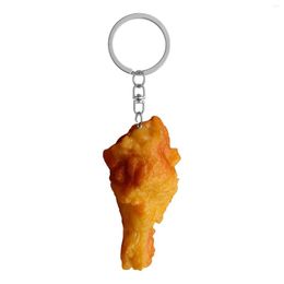 Porte-clés Pvc Alimentaire Cadeau Jouer Creative Modèle De Jambe De Poulet Porte-clés Pendentif Décoration Teaser Boule Poignet Clé Lanière Pour Les Femmes