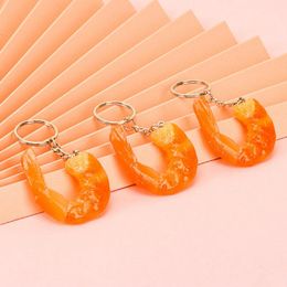 Keychains PVC Imitatie Garnalen Key Chains Creative Food Keychain For Women Bag Pendant Nieuwheid Grappige sleutelhanger geschenken