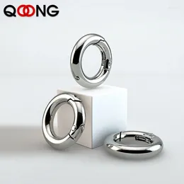 Porte-clés Qoong 5 pcs 18mm ultra petit ressort fendu porte-clés accessoires de chaîne multifonctionnels mini porte-clés de haute qualité Q32