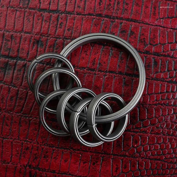 Porte-clés véritable titane porte-clés chaîne boucle pendentif super léger haute qualité homme voiture porte-clés en acier inoxydable