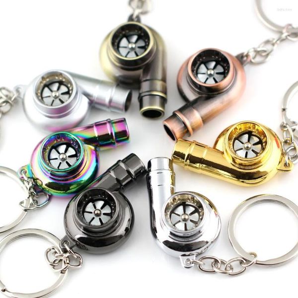 Porte-clés véritable sifflet son Turbo porte-clés filature Auto pièce modèle turbocompresseur Turbine porte-clés anneau porte-clés porte-clés