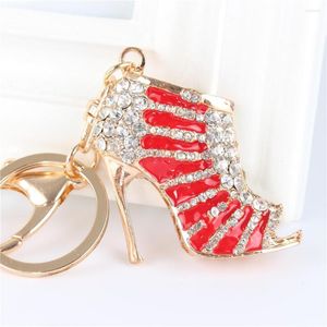 Porte-clés rouge talons hauts chaussure pendentif breloque strass cristal sac à main sac porte-clés porte-clés accessoires fête de mariage amant cadeau
