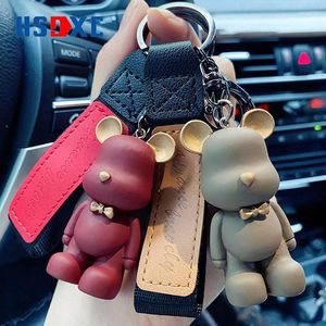 Keychains Resin Key Anneau pour les femmes ou les enfants Pendre en forme d'ours mignon sac à dos adapté voitures téléphones mobiles