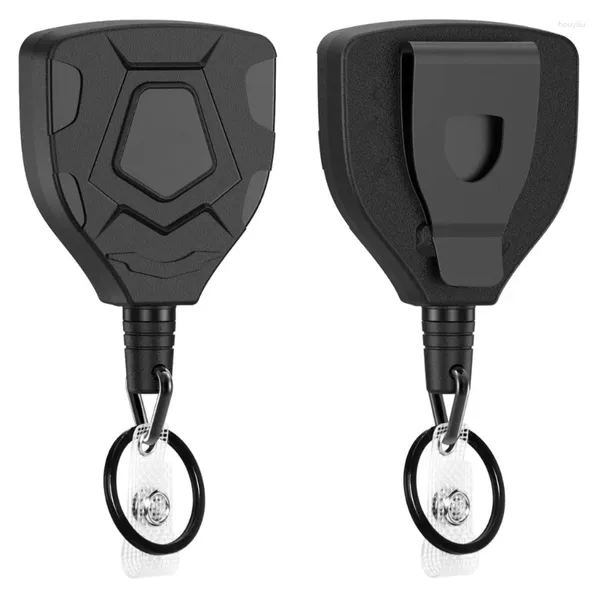Porte-clés Porte-clés rétractable Porte-badge à mousqueton robuste avec cordon