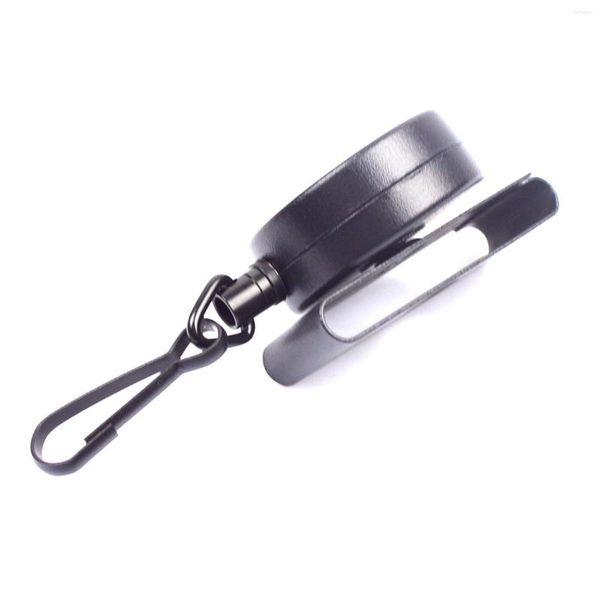 Porte-clés rétractable porte-clés en métal fil d'acier cordon porte-clés avec clip ceinture nom carte Badge bobine