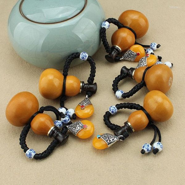 Llaveros Retro calabaza puede abrir tibetano joyería coche llavero colgante accesorios llaveros Forb22