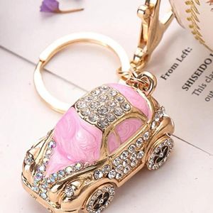 Porte-clés strass voiture porte-clés forme pendentif coloré sac charme accessoires de mode pour souvenirs femmes