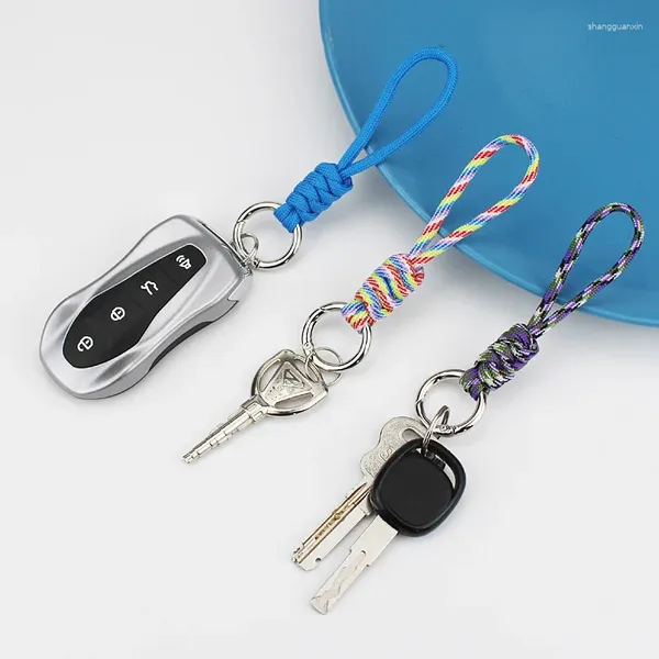 Keychains Rage Keychain de alta calidad Muñeca Pérdida Pérdida Presiona Hebilla de automóvil larga trenzada