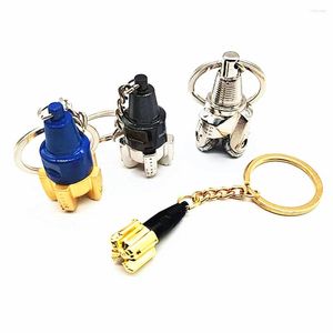 Keychains Rotary Drill Bit Pendant Oilfield Tricone Oil Well Sieraden Geschenken Souvenirs Souvenirs Three Cone Keychain 3D Metallic