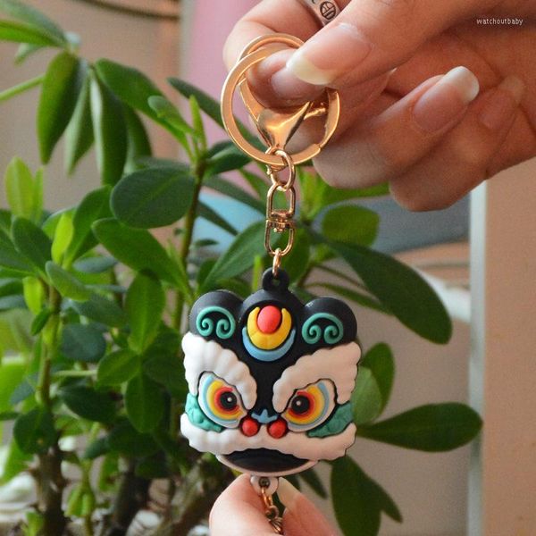 Porte-clés vendre créatif Style chinois Lion danse pour femme exquis sac voiture pendentifs femme mi-automne Festival bijoux