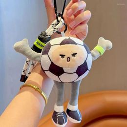 Porte-clés série de drôles et doux, pendentif en peluche de Football, poupée à la mode pour Couple, porte-clés réaliste, cadeau d'anniversaire Cool