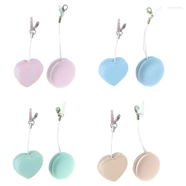 Porte-clés Ensemble de 2 chiffons de nettoyage d'écran Portable Macaron Porte-clés Pendentif Écrans tactiles colorés pour appareils mobiles